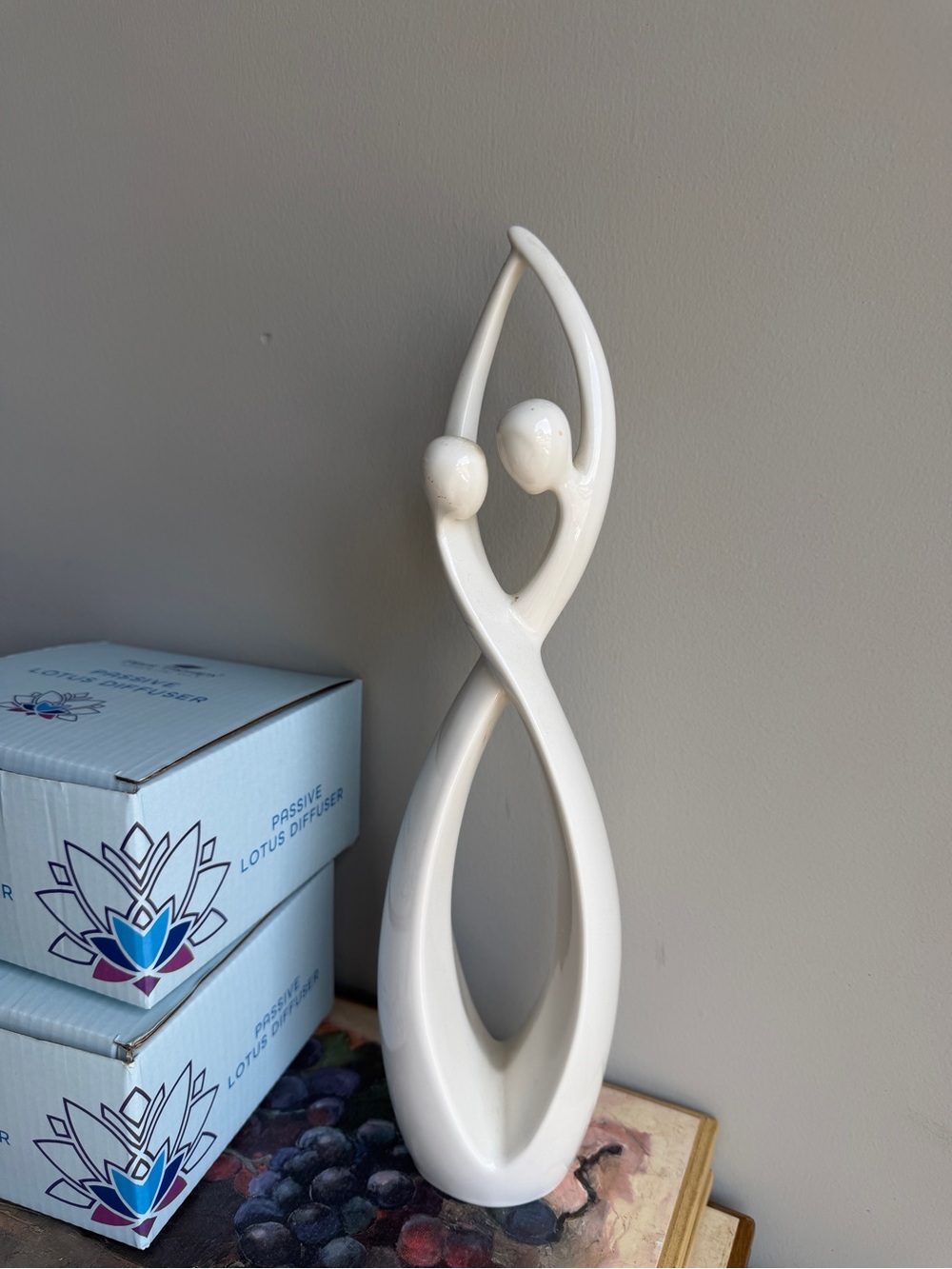 Kim Lawrence “Circle of Life” Infinity Abstract Ceramic Couple Sculpture Wedding